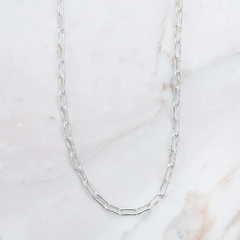 Sterling Silver Parallel Link Chain Necklace