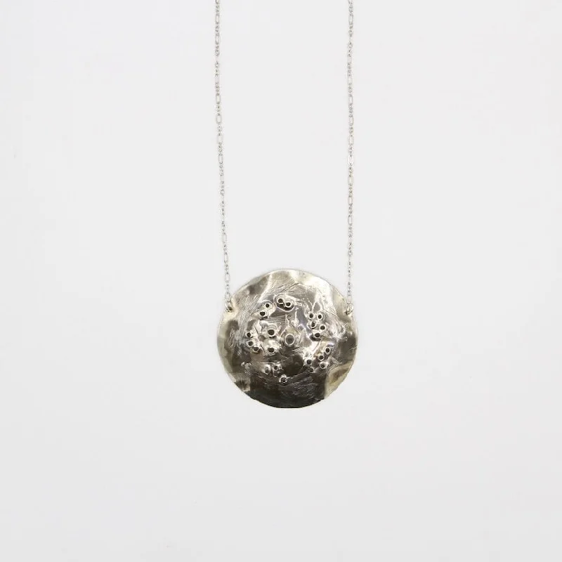 Celestial Silver Disc Necklace