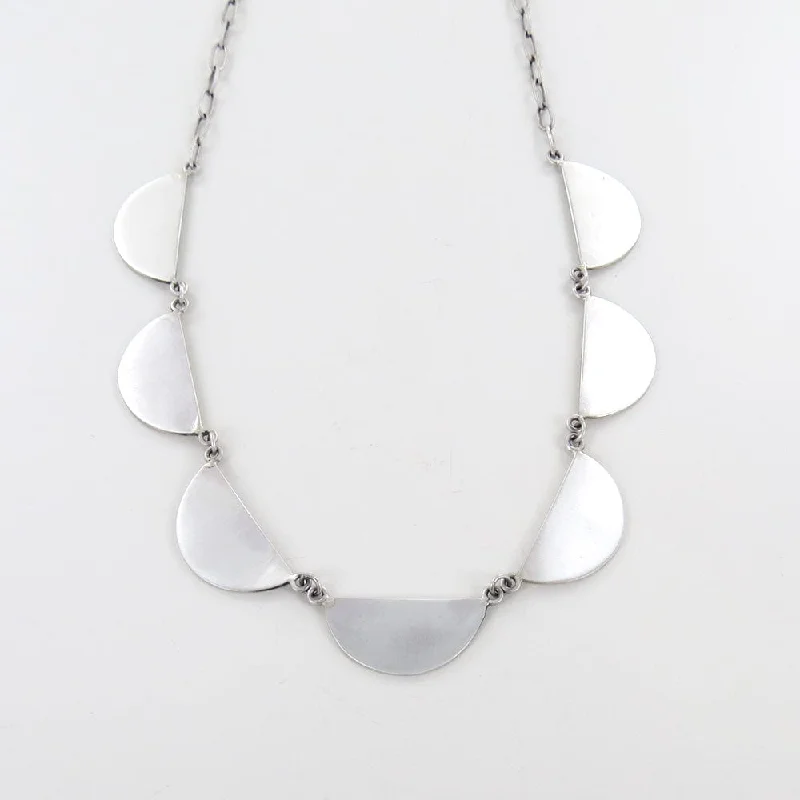 Scalloped Necklace - Sterling Silver