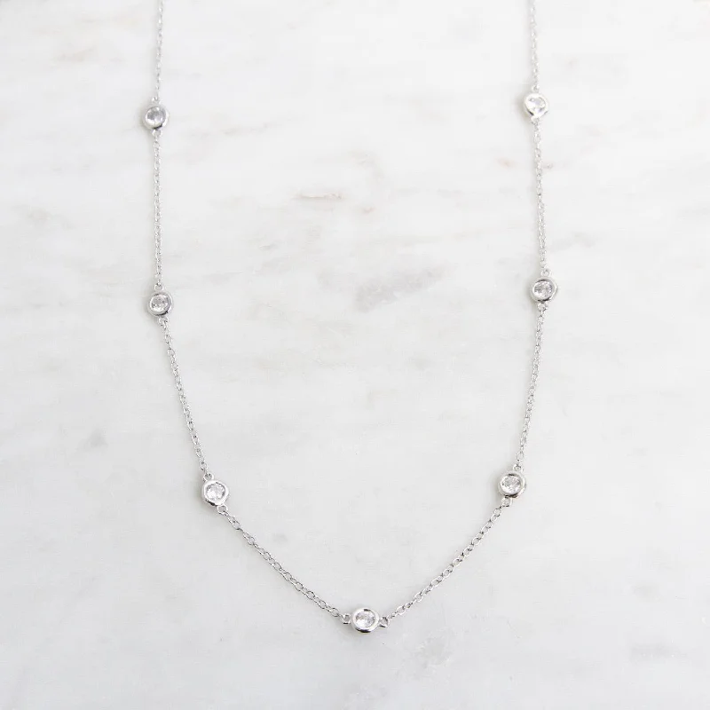 Rian CZ Necklace - Silver